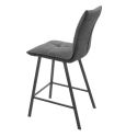 LAGOS - Lot de 2 Tabourets Gris Anthracite Assise H65cm