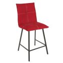 LAGOS - Lot de 2 Tabourets Rouges Assise H65cm