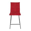 LAGOS - Lot de 2 Tabourets Rouges Assise H65cm