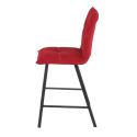 LAGOS - Lot de 2 Tabourets Rouges Assise H65cm