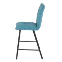 LAGOS - Lot de 2 Tabourets Bleus Assise H65cm