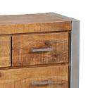 Commode 4 tiroirs en bois massif recyclé et acier patiné - MANGOVRE