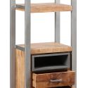 Etagère multi-rangements en bois massif recyclé et acier patiné - MANGOVRE