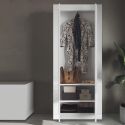 Penderie 2 portes avec 2 étagères Blanc Laqué Weiss - OTELLO