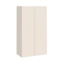 Meuble à chaussures 2 portes et 1 tiroir laqué beige poudré à poser au sol ou à suspendre - PAVEL