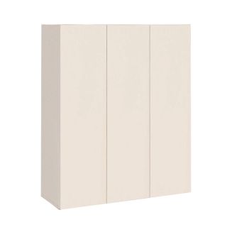 Meuble à chaussures 3 portes et 1 tiroir laqué beige poudré à poser au sol ou à suspendre - PAVEL