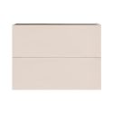 Meuble à chaussures 2 portes abattantes laqué beige poudré à poser au sol ou à suspendre - PAVEL