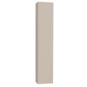 Colonne murale suspendue 1 porte beige façade relief à stries verticales - JANEIRO BEIGE