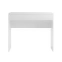 Bureau 78 cm avec un tiroir blanc laqué brillant - SYNERGIE