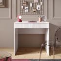 Bureau 78 cm avec un tiroir blanc laqué brillant - SYNERGIE