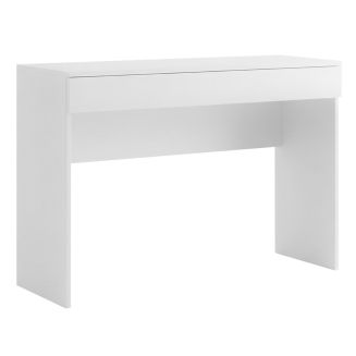 Bureau 110 cm avec un tiroir blanc laqué brillant - SYNERGIE