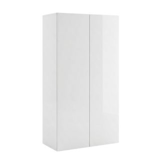 Rangement 2 portes blanc laqué brillant - SYNERGIE
