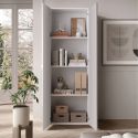 Rangement armoire 2 portes blanc laqué brillant - SYNERGIE