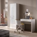 Rangement armoire 2 portes blanc laqué brillant - SYNERGIE