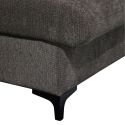 MARCEAU - Canapé Méridienne Gauche 3 Places Convertible Tissu Gris Foncé
