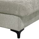 MARCEAU - Canapé Méridienne Droite 3 Places Convertible Tissu Beige