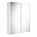 Armoire 2 portes coulissantes 180x210 cm blanc laquée portes miroir - SWAM
