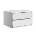 Complément caisson 2 tiroirs blancs pour armoire 2 portes coulissantes - SWAM