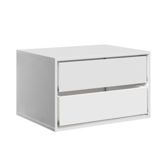 Complément caisson 2 tiroirs blancs pour armoire 2 portes coulissantes - SWAM