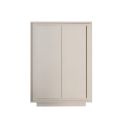Rangement 2 portes beige poudré piètement socle - AZONTO