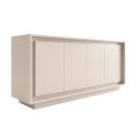 Buffet 4 portes beige poudré piètement socle - AZONTO