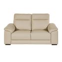 Canapé Fixe 2 Places en cuir écru - STANLEY