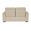 Canapé Fixe 2 Places en cuir écru - STANLEY