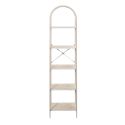 Etagère design arche 5 niveaux en métal laqué beige plateaux MDF aspect pierre naturelle - SHANON
