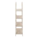Etagère design arche 4 niveaux en métal laqué beige plateaux MDF aspect pierre naturelle - SHANON