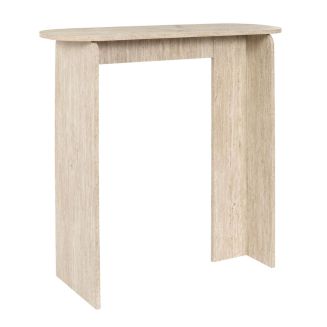 Console plateau et piétements en MDF aspect travertin - VERTINA