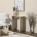Console plateau et piétements en MDF aspect travertin - VERTINA