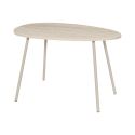 Tables gigogne plateaux aspect pierre naturelle 4 pieds métal laqué beige - SHANON