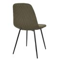 Lot de 2 chaises en velours côtelé coloris vert - AMORY