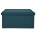 Banc coffre pliable en tissu texturé maille 3D bleu - ELECTRON