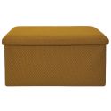 Banc coffre pliable en tissu texturé maille 3D jaune - ELECTRON