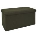 Banc coffre pliable en tissu texturé maille 3D noir - ELECTRON