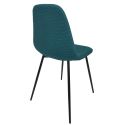 Lot de 2 chaises en tissu texturé maille 3D bleu - ELECTRON