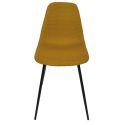 Lot de 2 chaises en tissu texturé maille 3D jaune - ELECTRON