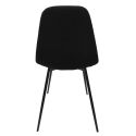 Lot de 2 chaises en tissu texturé maille 3D noir - ELECTRON