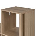 Rangement 6 Cases escalier effet bois avec tasseaux - PAJAN