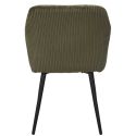 Lot de 4 fauteuils de table en velours côtelé coloris vert - AMORY