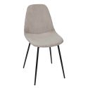 Lot de 6 chaises en velours côtelé coloris taupe - AMORY