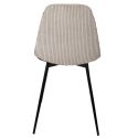 Lot de 6 chaises en velours côtelé coloris taupe - AMORY