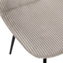 Lot de 6 chaises en velours côtelé coloris taupe - AMORY