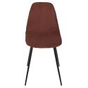 Lot de 6 chaises en velours côtelé coloris terracotta - AMORY