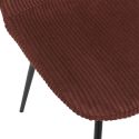 Lot de 6 chaises en velours côtelé coloris terracotta - AMORY