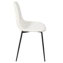 Lot de 4 chaises en velours côtelé coloris crème - AMORY