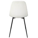 Lot de 6 chaises en velours côtelé coloris crème - AMORY