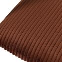 Lot de 4 fauteuils de table design en métal et velours côtelé coloris terracotta - AMORY