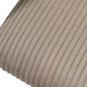 Lot de 4 fauteuils de table design en métal et velours côtelé coloris taupe - AMORY